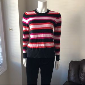 Banana republic Italian Merino wool red striped sweater